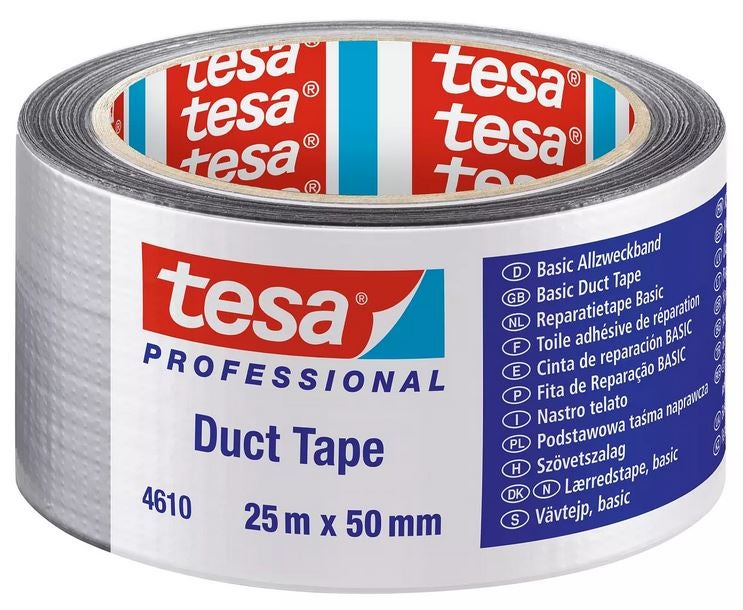 Tesa- toile américaine économique - argent - 25 m x 50 mm - 3