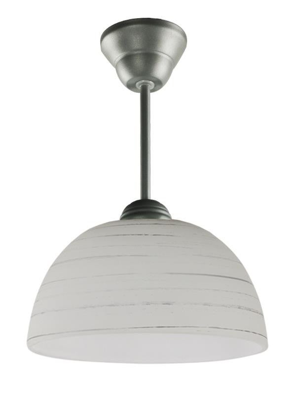 Lampa wisząca Cyrkonia popielaty-biała 1 x E27 x 60W wym: 29 x 18 x 18 cm Lampex