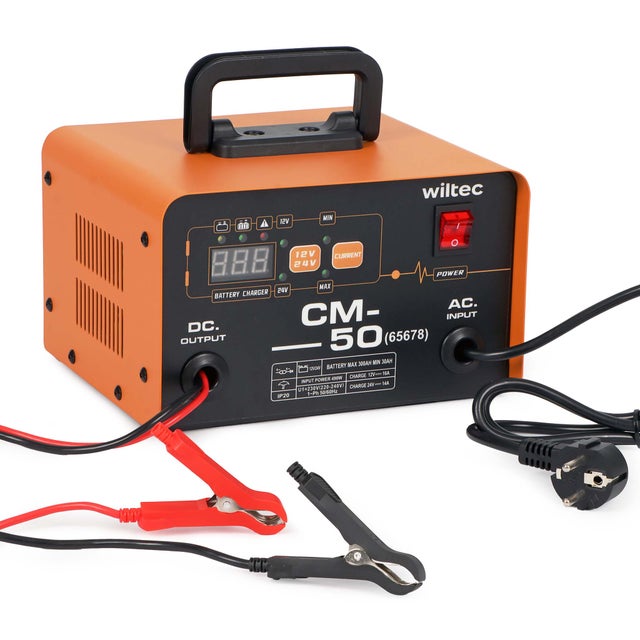 Bullwing Caricabatterie Automatico Microprocessore 6/12V 4A - 9 Stagioni Di Ricarica, Per Batterie AGM/Gel/Piombo, Display LCD, IP65, Per Auto, Moto, Moto D'Acqua