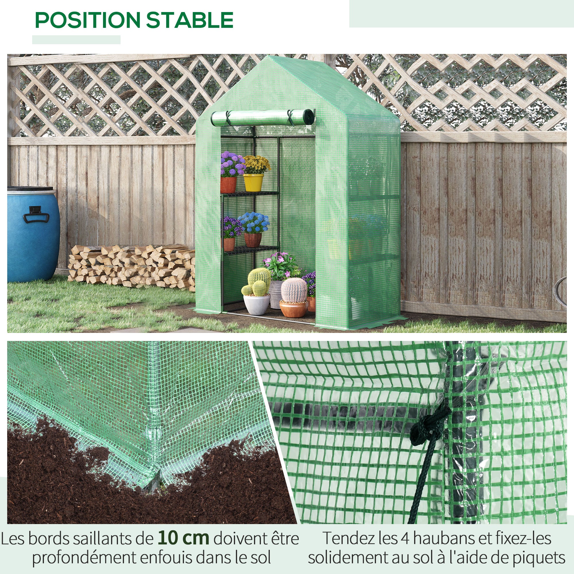 Serre de jardin PE Outsunny - 5