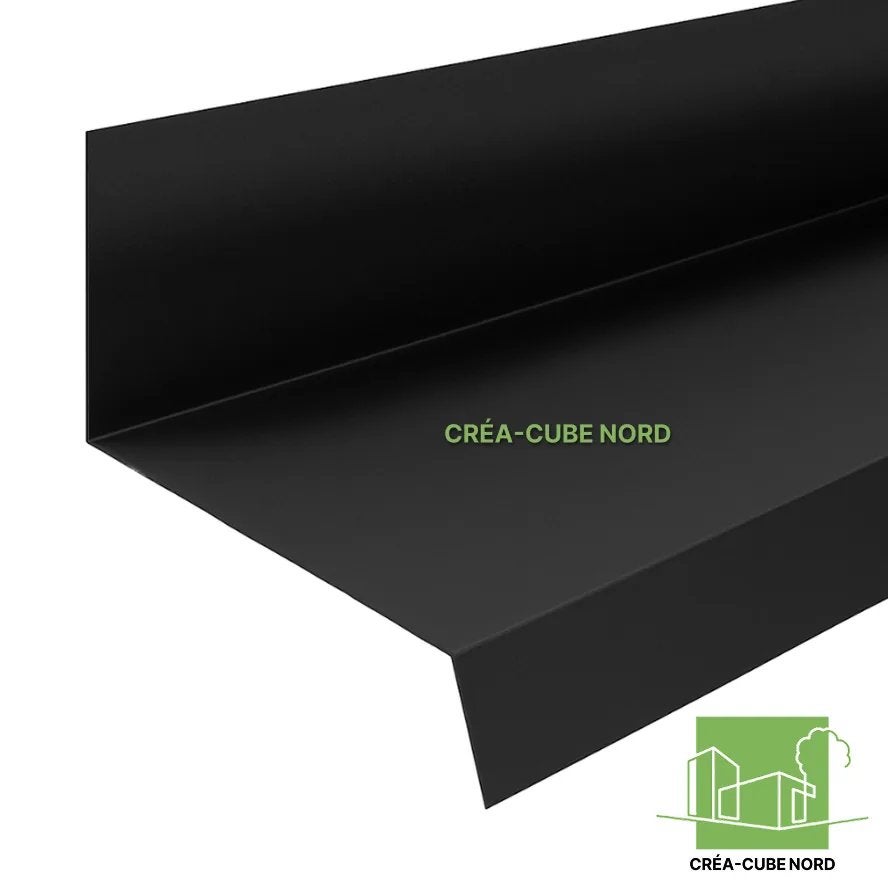 Rive Contre Mur Bac Acier - 2.10m - Noir | Leroy Merlin