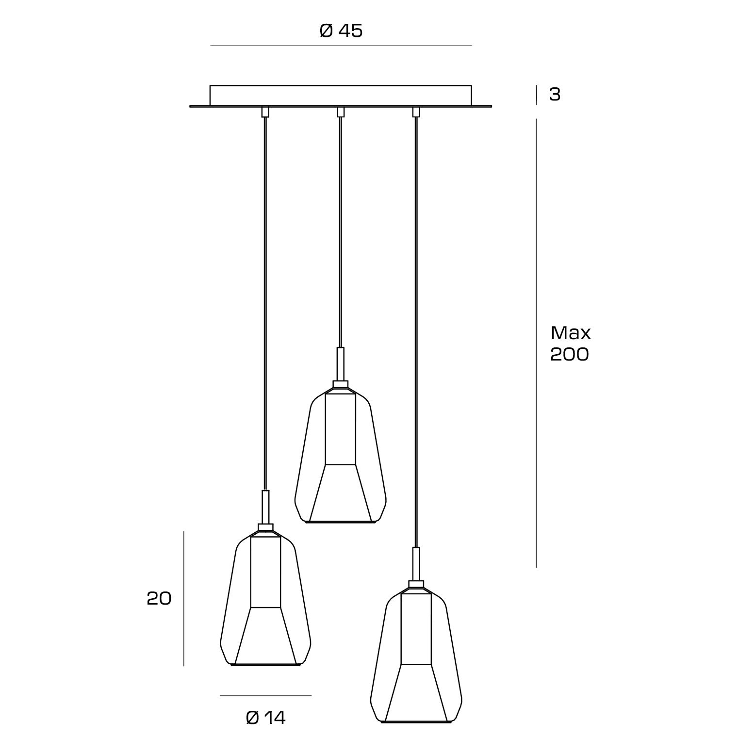 X-RAY suspension, bronze - 3