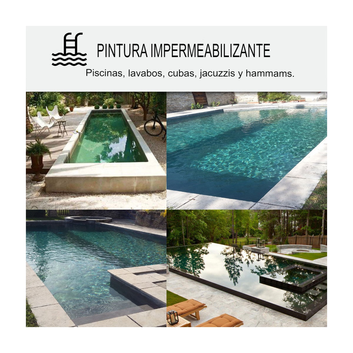 Pinturas impermeabilizantes para piscinas - ARCAPOOL - 2,5 L Gris Cercano - RAL 7040 - ARCANE INDUSTRIES - 3