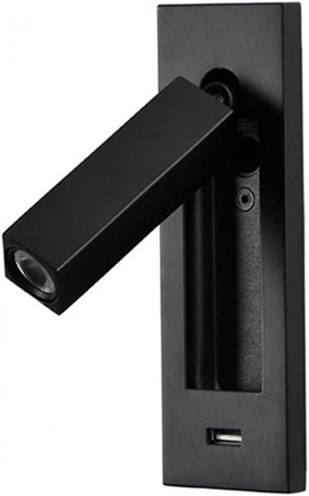 Wpuszczany reflektor LED, lampka nocna, z portem ładowania USB, światło białe 3W (czarne)