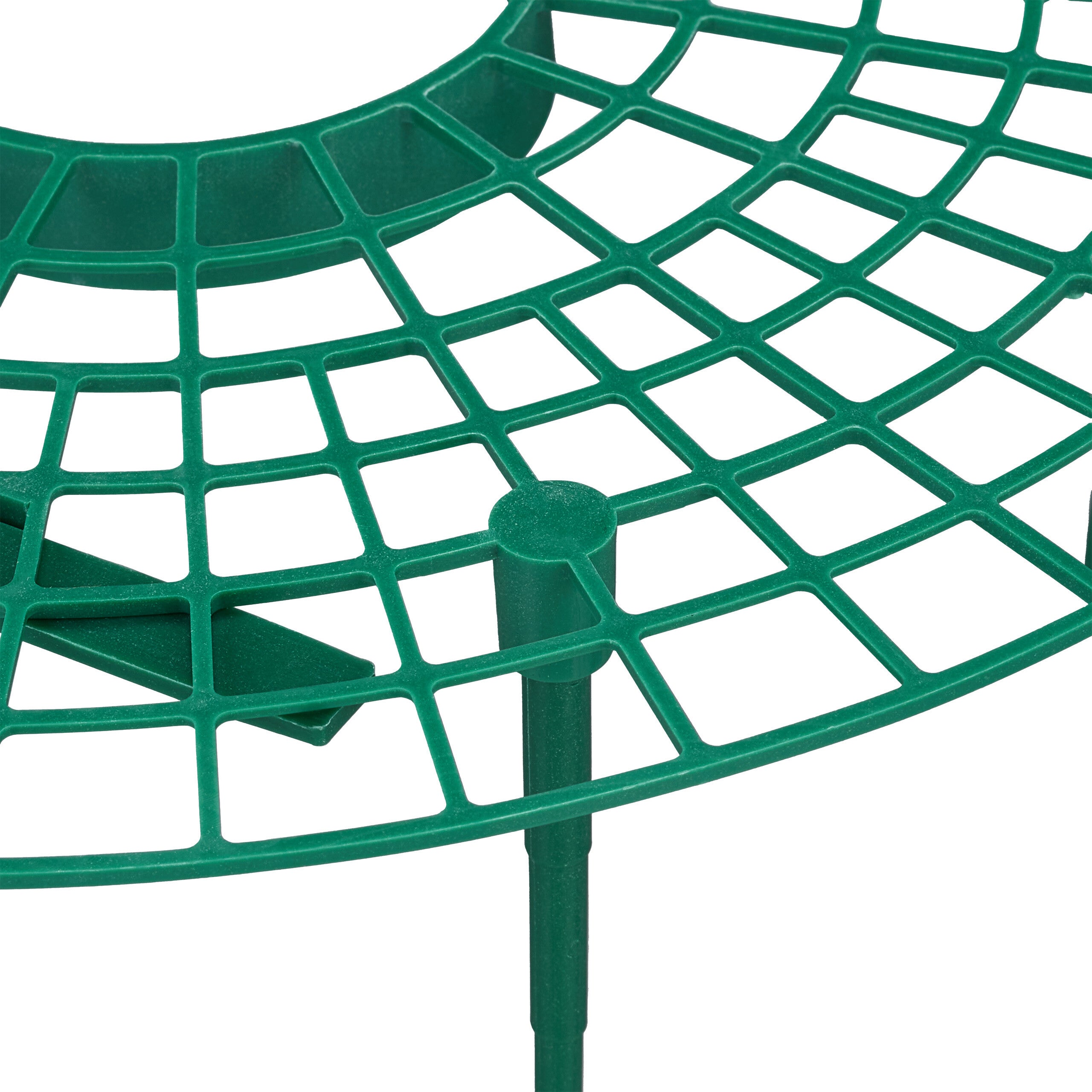 Supports pour fraisiers, lot de 15, 10 x ø 30 cm, plastique PP vert, protection contre limaces, moisissures et pourriture, Relaxdays - 7