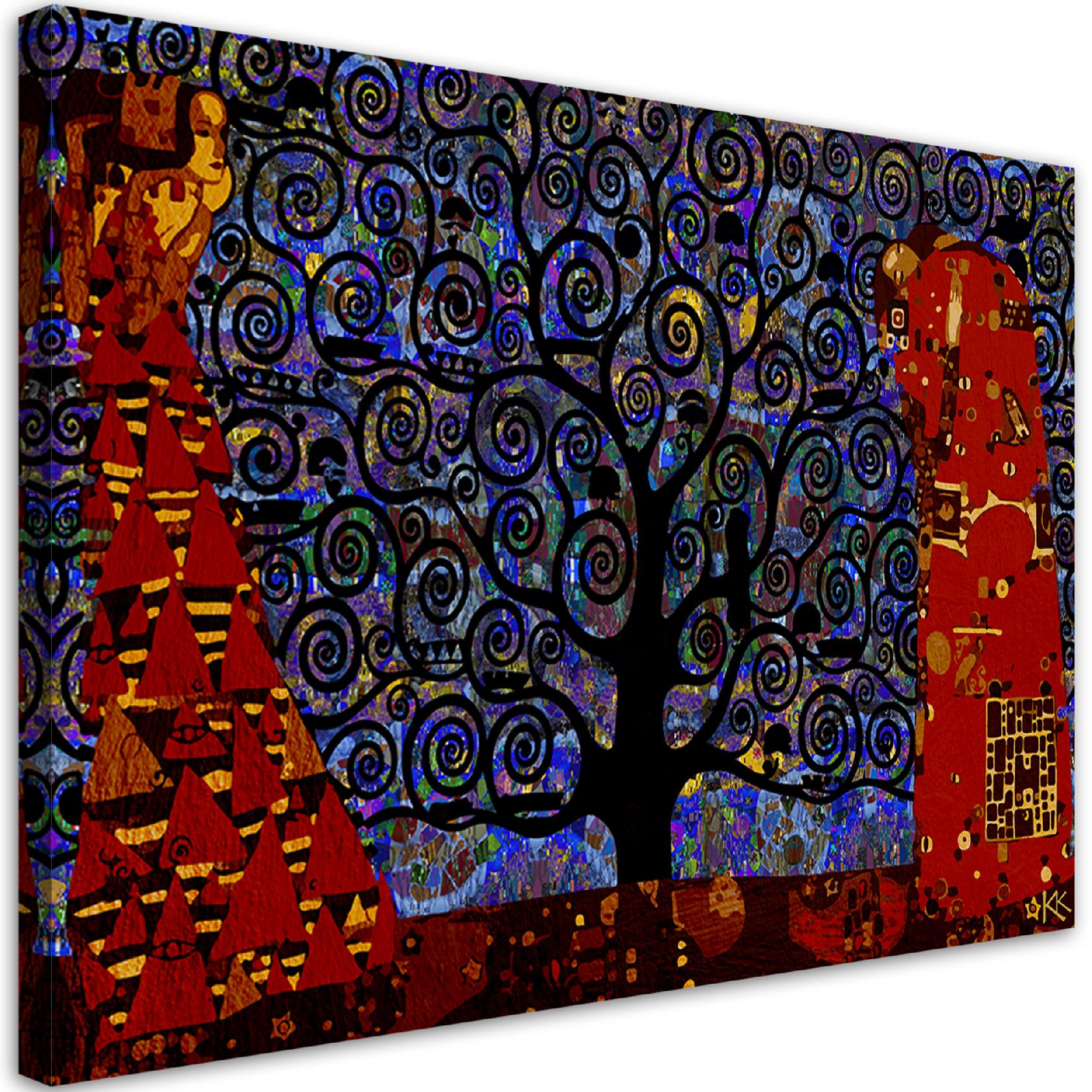 Obraz na płótnie, Gustav Klimt drzewo życia abstrakcja 100x70