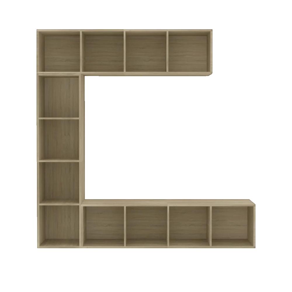 Mebel RTV i biblioteka vidaXL Sonoma Dąb elegancki design i 12 przegródek