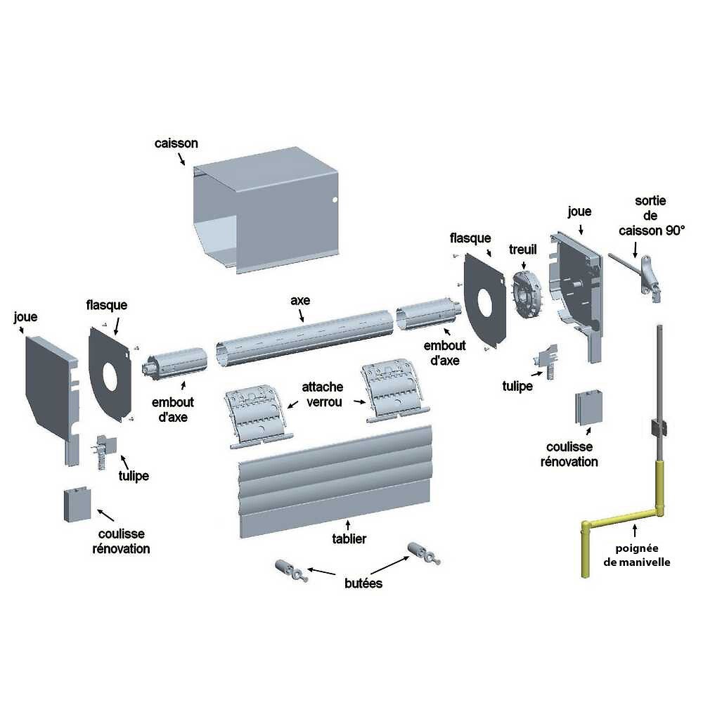 Poignée blanche pour manivelle de volet roulant Ø 12 mm - 5
