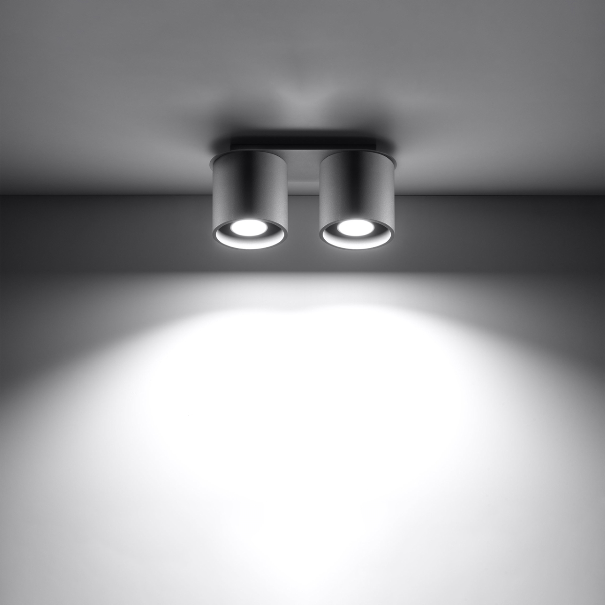Plafon CELERIS 2 szary LED 3000K - 26x10x12cm Sollux