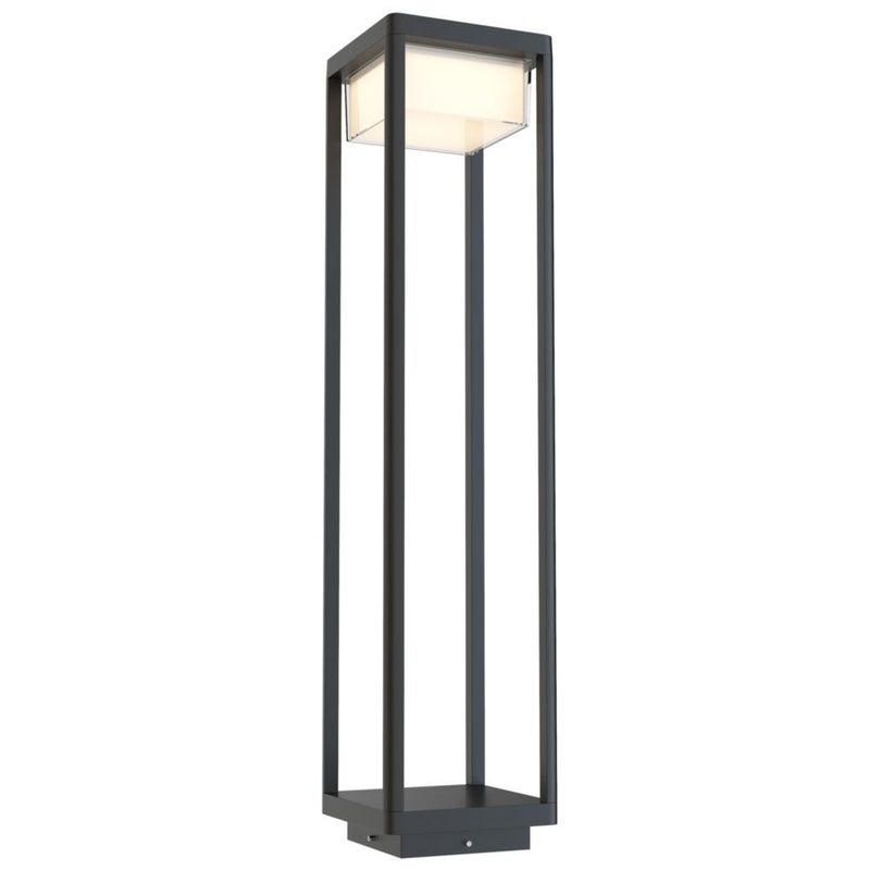 Lampa ogrodowa stojąca Baker Street czarno-biała LED 10W 3000K 520lm IP65 wym: 80 x 18 x 18 cm aluminium Maytoni