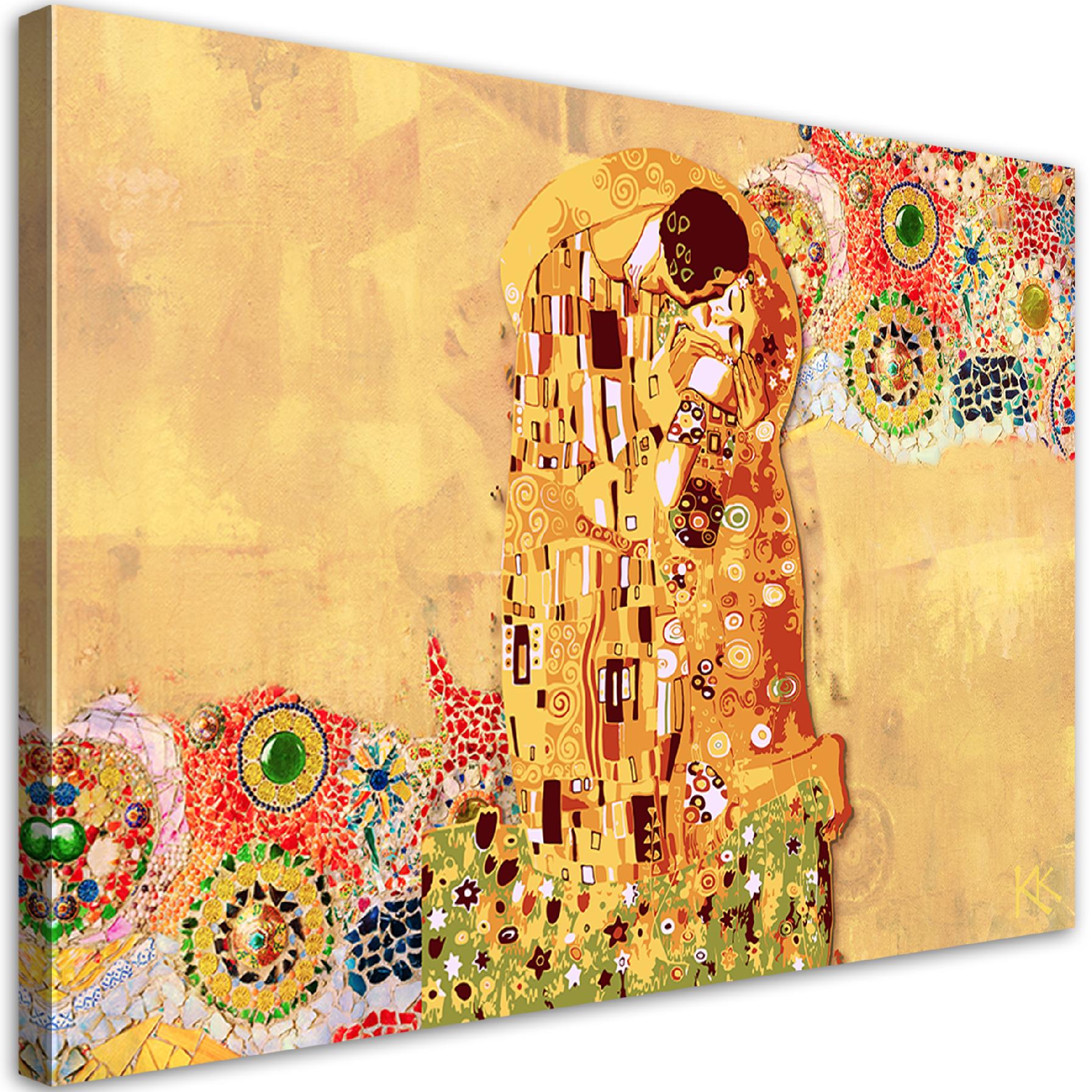 Obraz na płótnie, Gustav Klimt Spełnienie Kobieta Abstrakcja 90x60