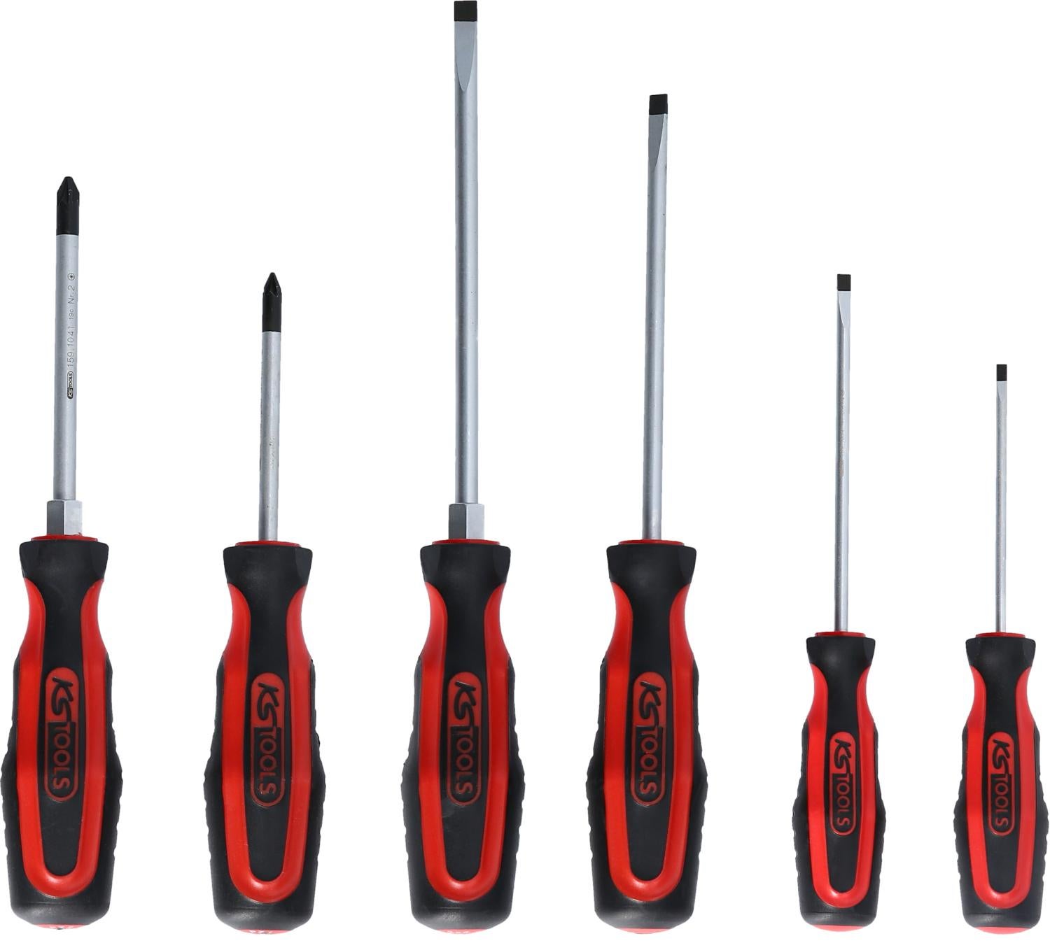 KS TOOLS ERGOTORQUEplus Zestaw wkrętaków 6-częściowy płaski PZ - 159.0020