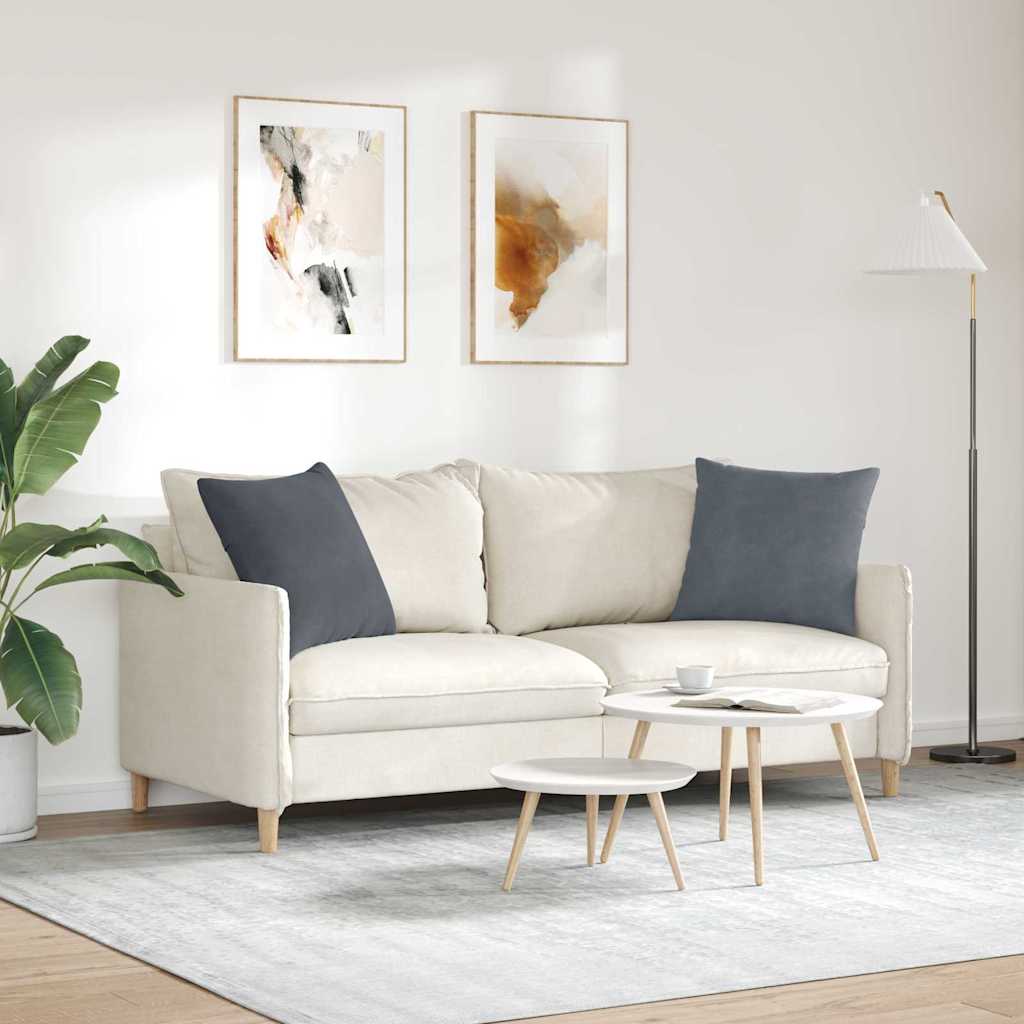 Coussins de canapé 2 pcs Gris foncé 50 x 50 cm vidaXL - 5