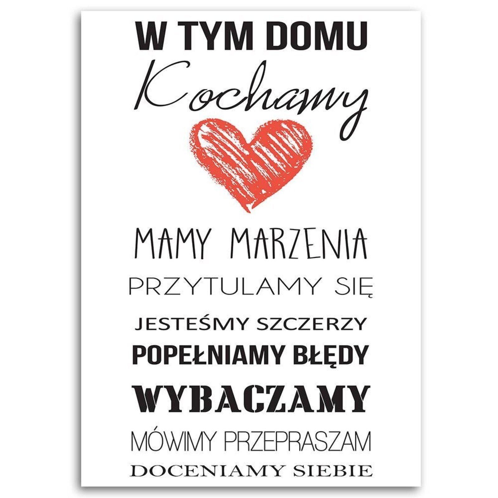 Obraz na płótnie, W tym domu 70x100