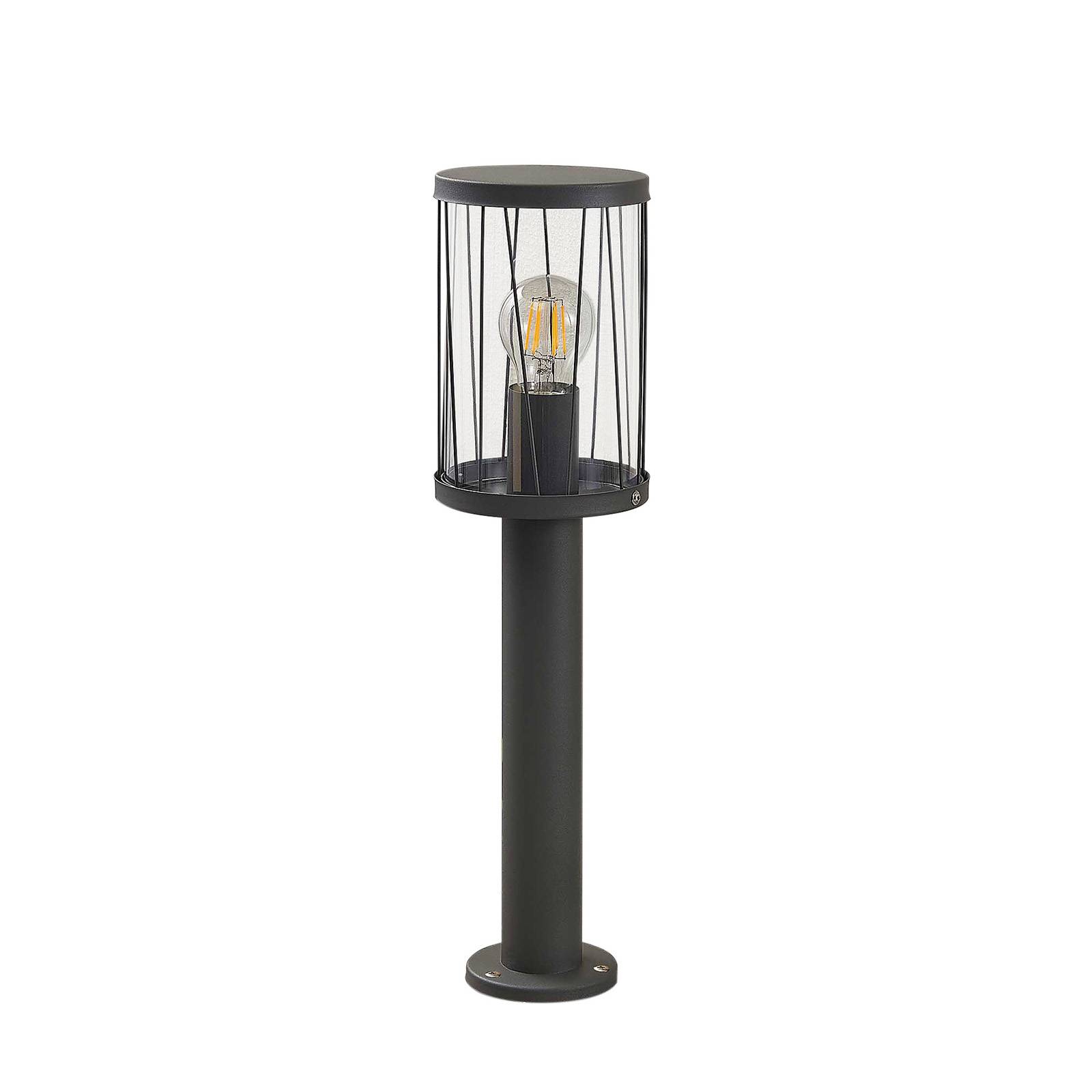 Baliza lindby yonan, redonda, gris oscuro, e27, iluminación de senderos, baliza, iluminación de senderos, farola