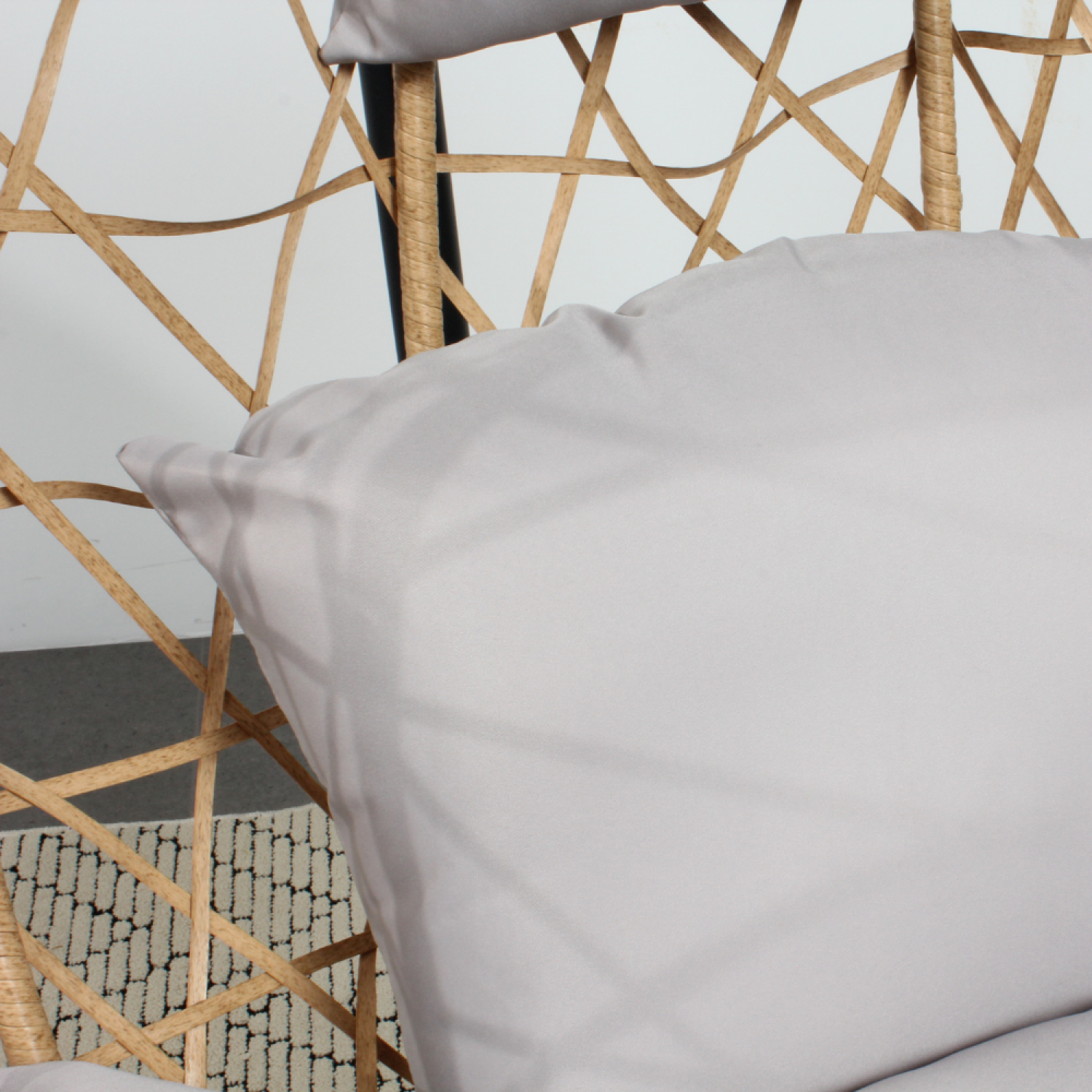 CUZCO Poltrona suspensa com efeito rattan - 8