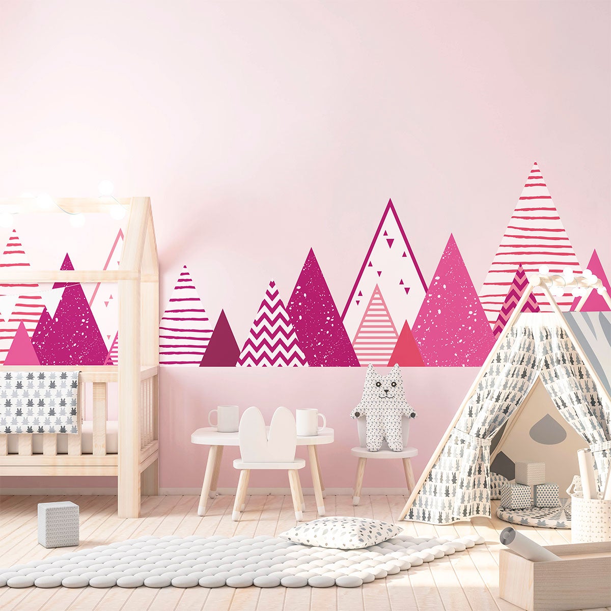 Vinilo niño escandinavo de montaña mika - adhesivo de pared - revestimiento sticker mural decorativo - 120x200cm - 3