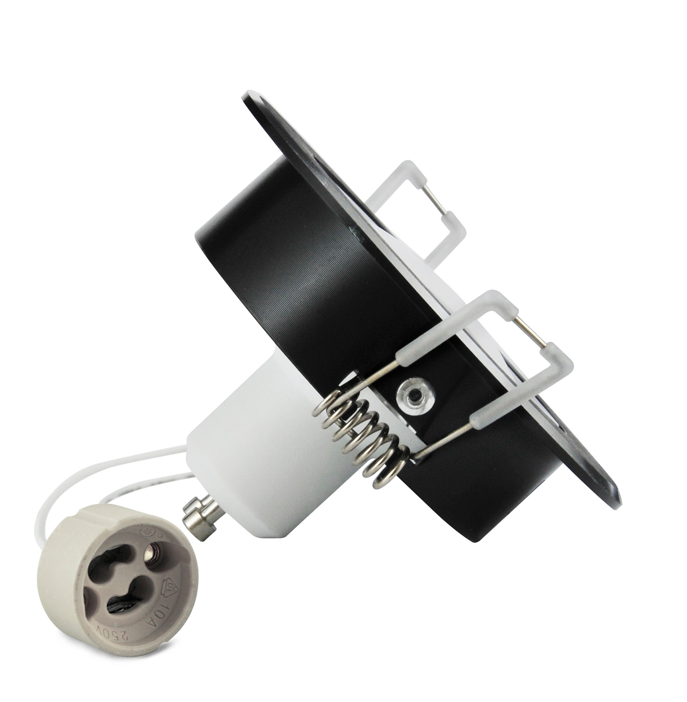 Oprawa sufitowa wpuszczana podtynkowa Sun czarna satyna 1xGU10x8W okrągła ruchoma IP20 wym: 6,3 x 8,4 x 8,4 cm aluminium Polux - 4