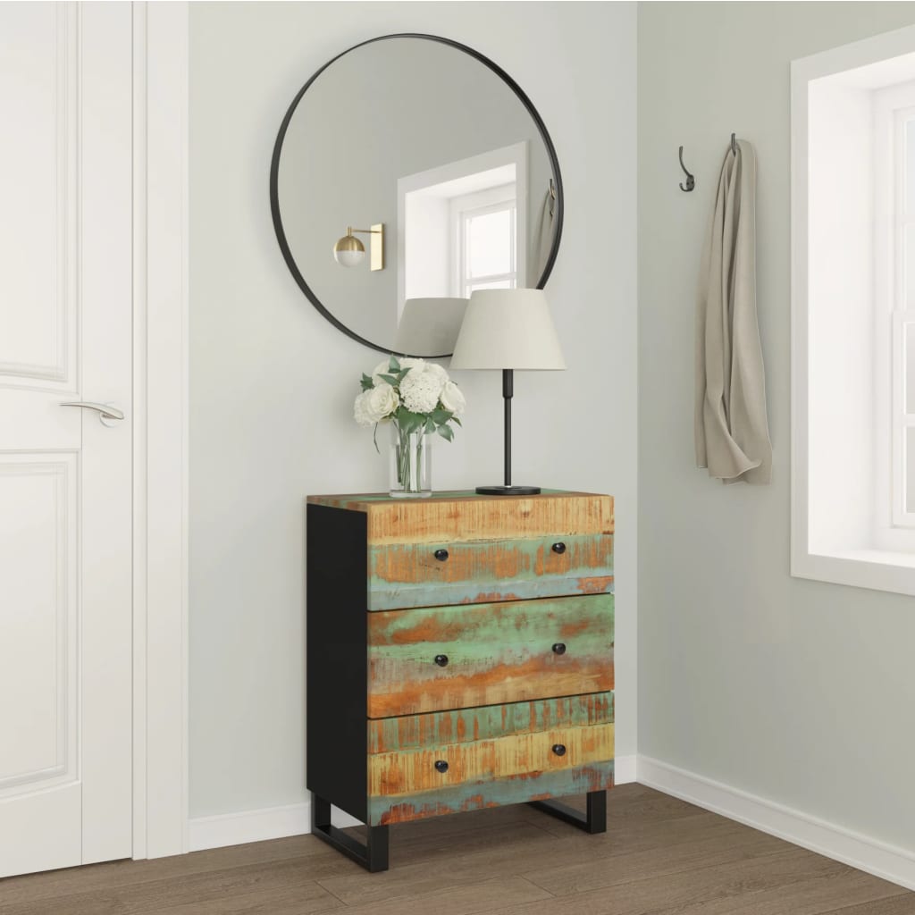 VidaXL Table Console 110x35x75 Cm Bois Massif De Récupération