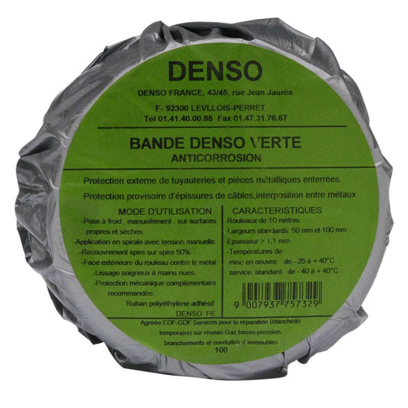 bande Denso vert grasse 10mx 50mm