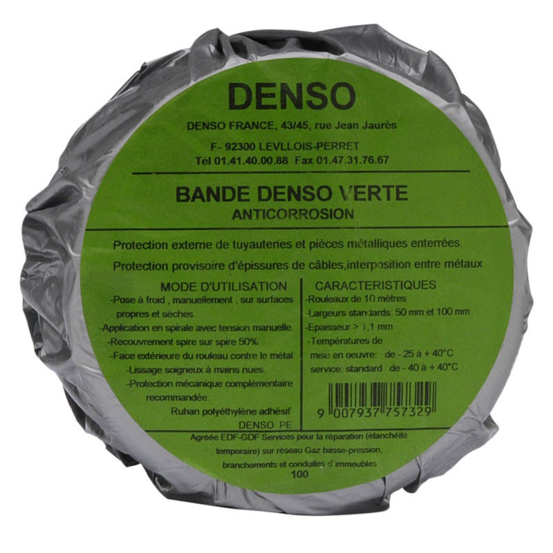 bande Denso vert grasse 10mx 50mm bande Denso vert grasse 10mx 50mm