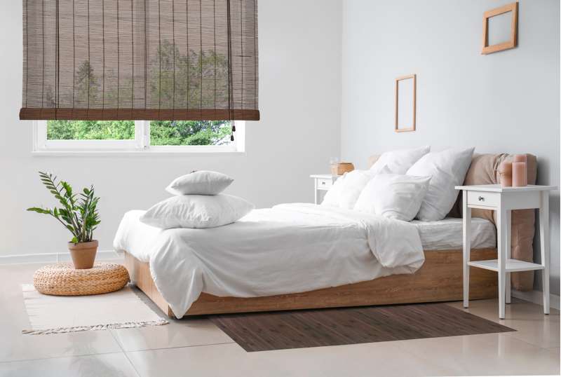 Tappeto In Bambù Naturale, Antiscivolo Marronescuro 60x 90 cm - 9