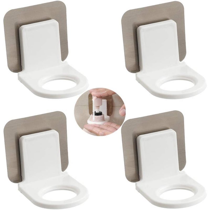 Uchwyt na butelkę z dozownikiem pompkowym, uchwyt na płyn do dezynfekcji rąk, naklejka ścienna, uchwyt na butelkę z żelem pod prysznic, haczyk na zes