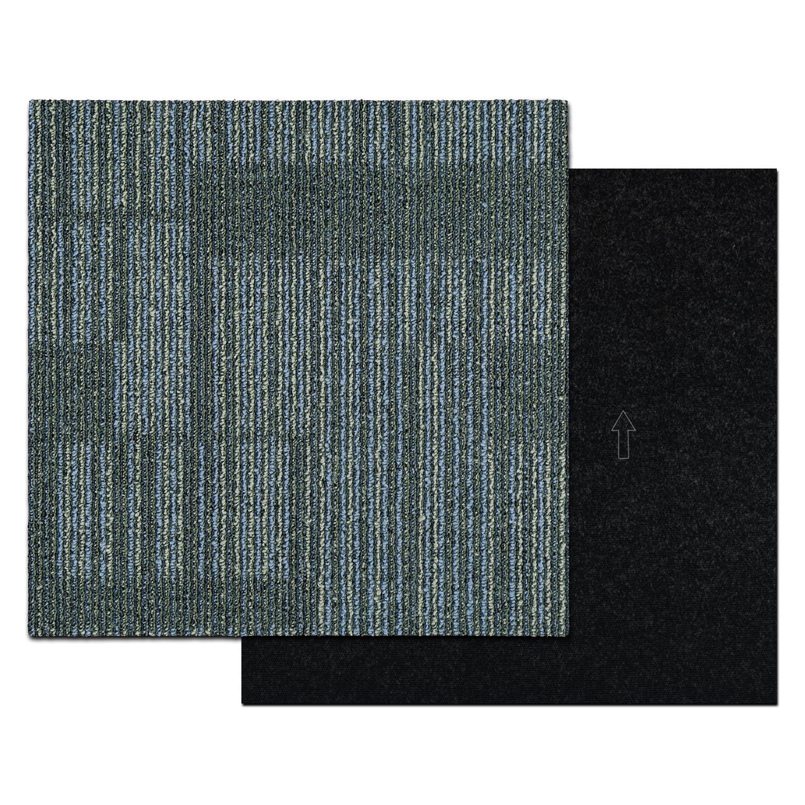 Dalles de moquette avec motifs, Autoposantes, Linz, Beige-gris, 50 x 50 cm - 4