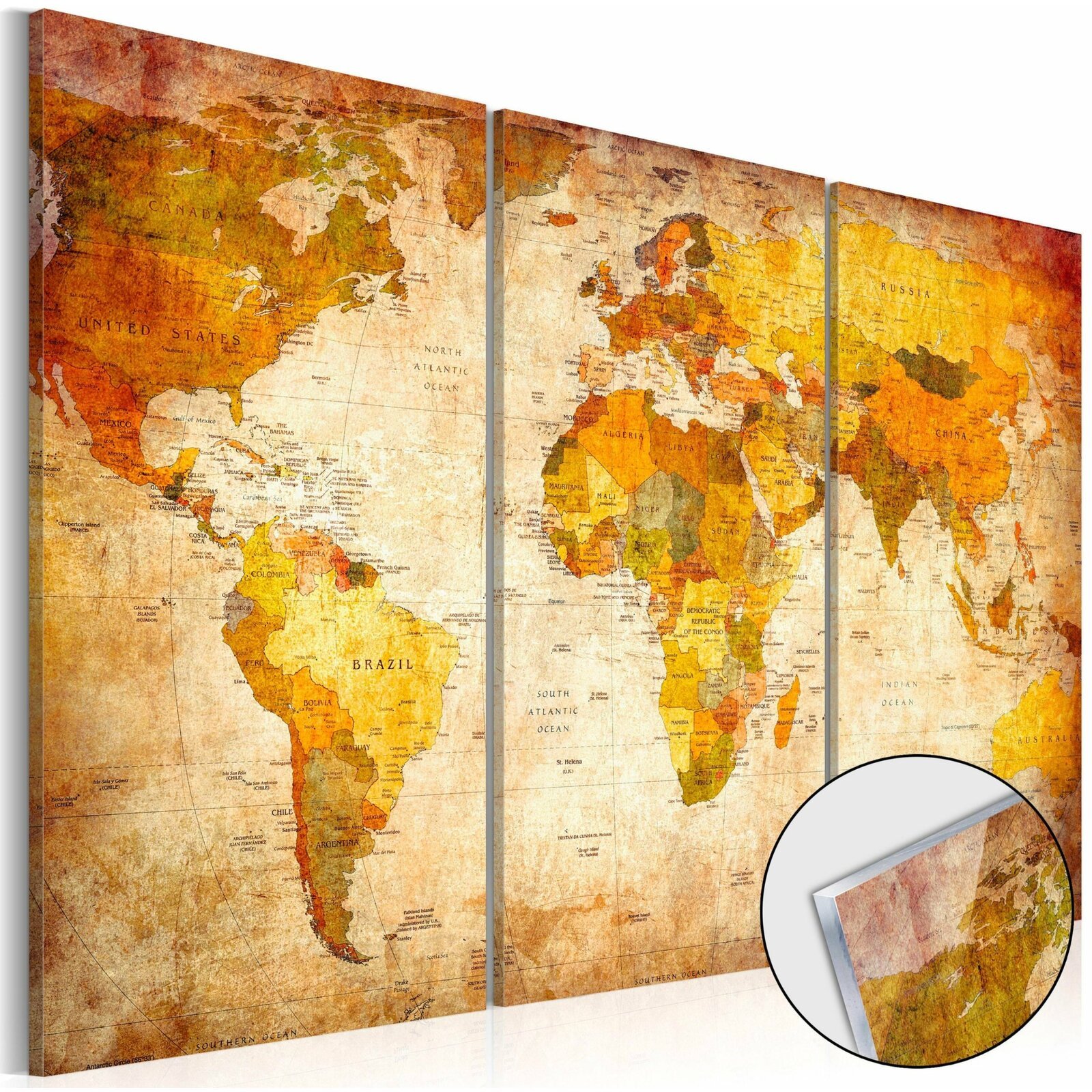 Tableau Tulup Sur Verre Trempé – 100x50 Cm, Vaisseau Spatial, Style Moderne, Orange, Neuf