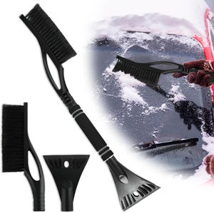 Raschietto per Ghiaccio e Frusta 2 in 1,Raschietto Ghiaccio Auto,Raschia Ghiaccio Estensibile per Auto Spazzola Neve Staccabile Scopa Rimozione Neve