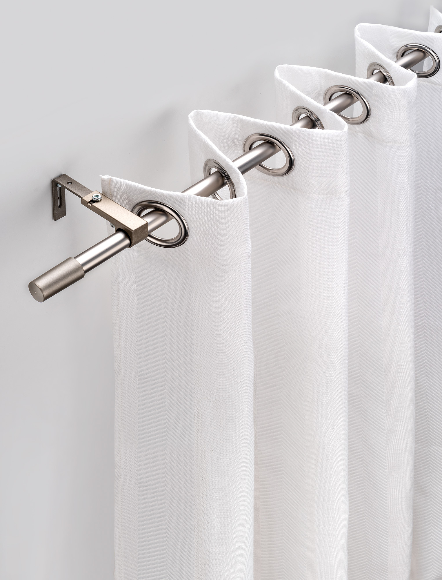 Easydeco – barra extensible para cortina – níquel – de 120 a 210 cm (pure)