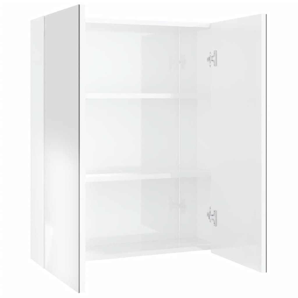 Mueble Con Espejo Para Ba o 60 X 15 X 75 Cm MDF Blanco Brillante 02 mueble-con-espejo-para-ba-o-60-x-15-x-75-cm-mdf-blanco-brillante-02