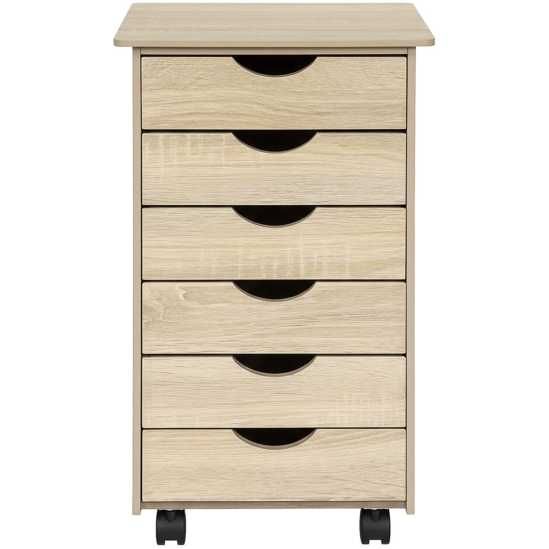 Caisson de bureau à roulettes en bois MDF 65 x 36 x 40 cm TECTAKE - 3