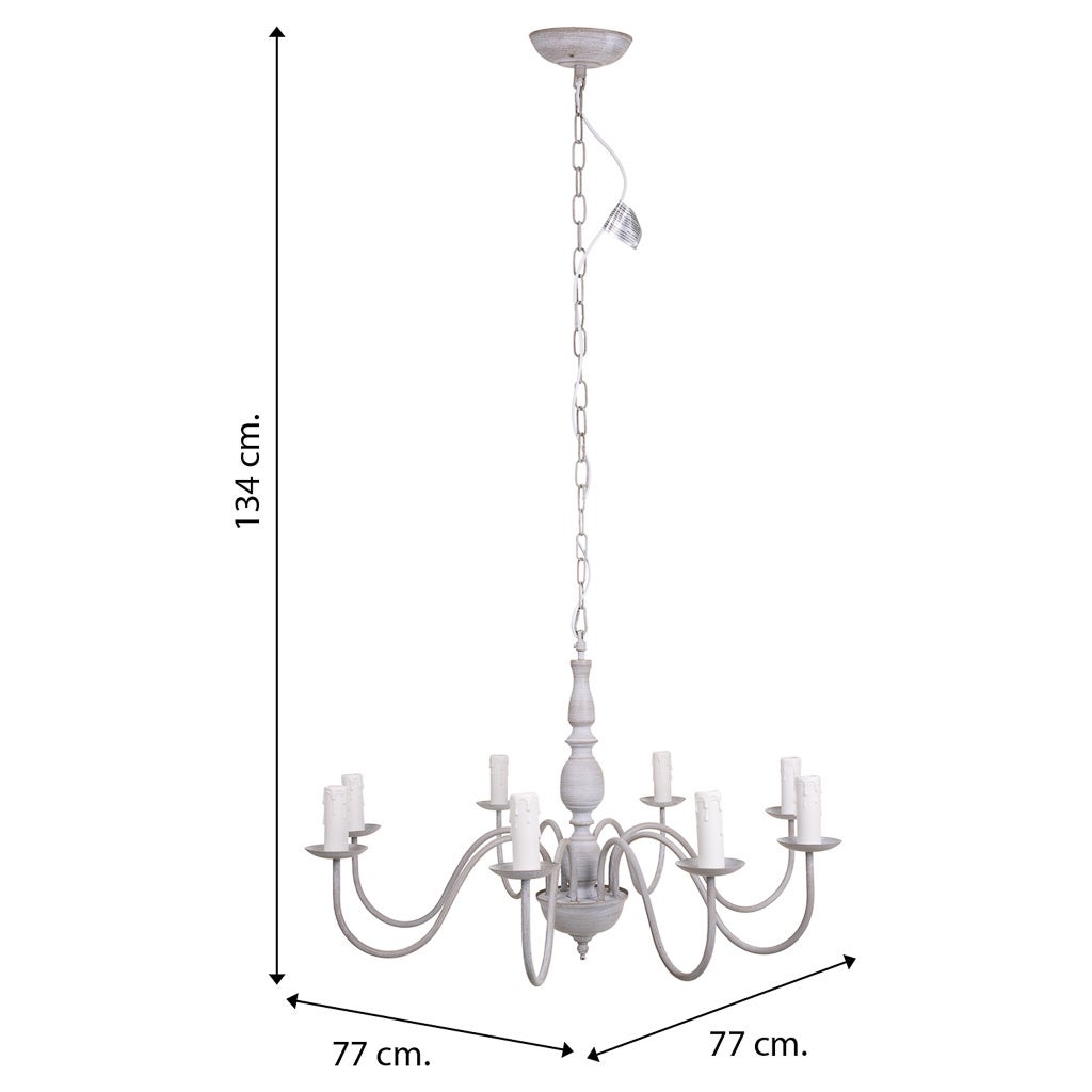 Lampe de plafond grise 77x77x134h - 6