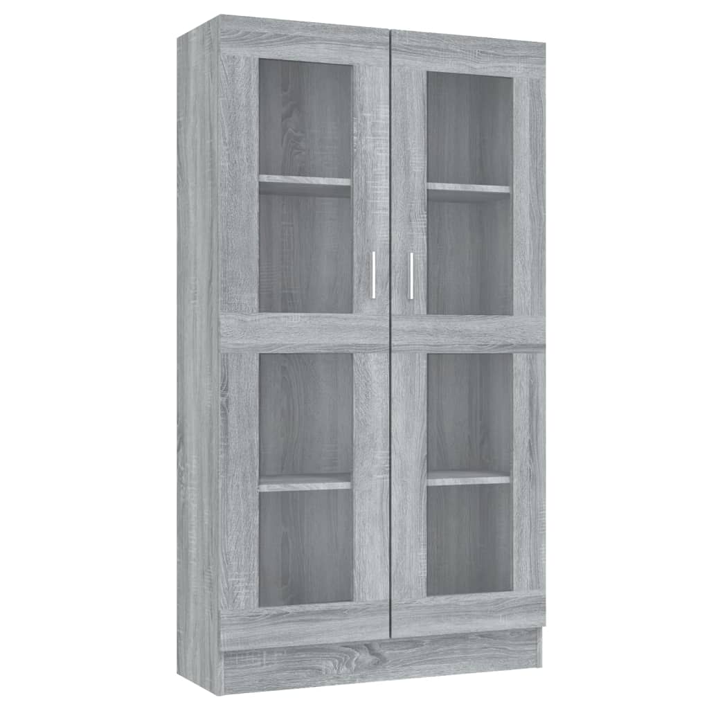 Maison Exclusive - Mobile Vetrina Grigio Sonoma 82,5x30,5x150 cm Legno Multistrato - 2