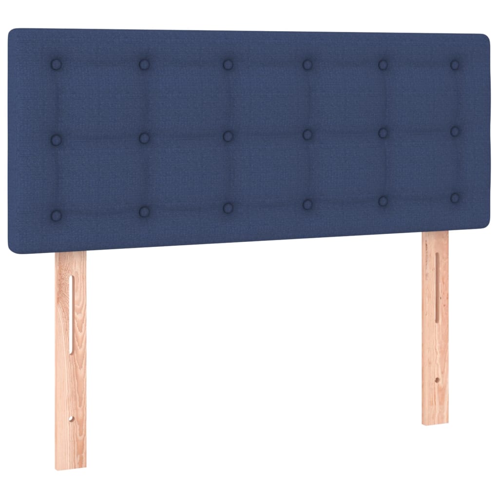 Sommier à lattes de lit avec matelas et LED Bleu 90x190cm Tissu vidaXL - 6