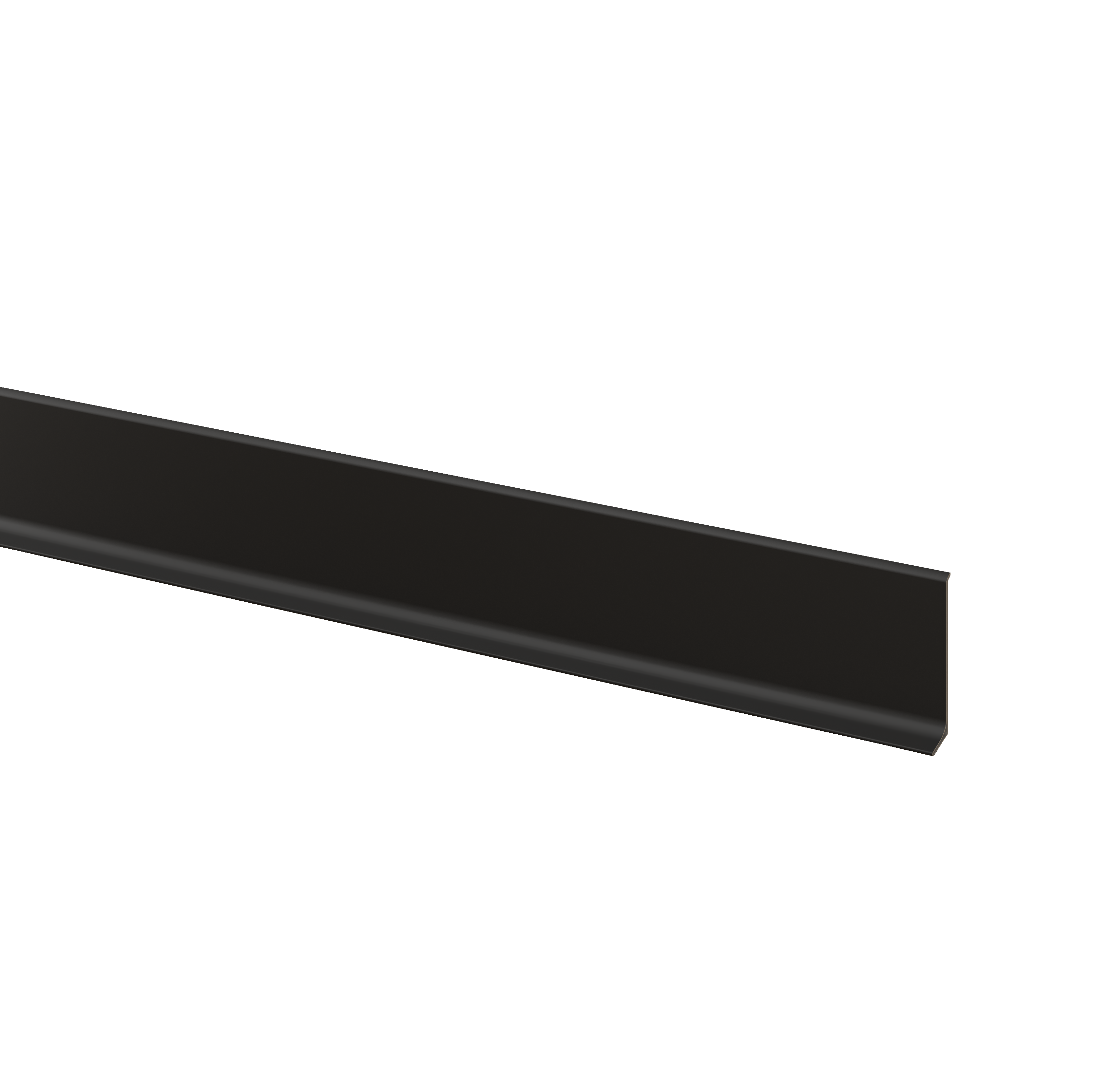 Listwa przypodłogowa aluminiowa LAMELE3D - Czarny Mat