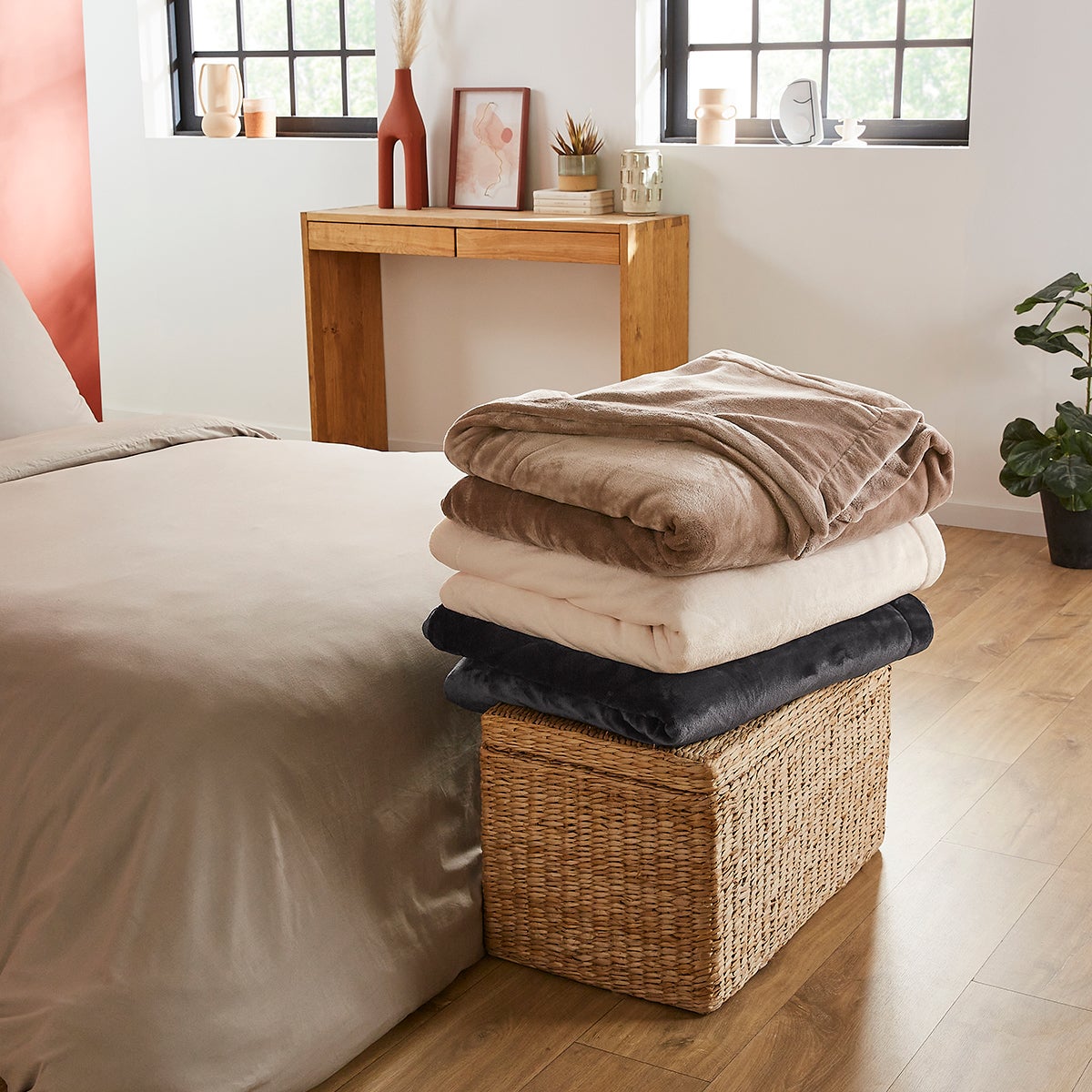 DODO | Couverture Polaire Extra Douce Coloris Anthracite 220x240 - 4