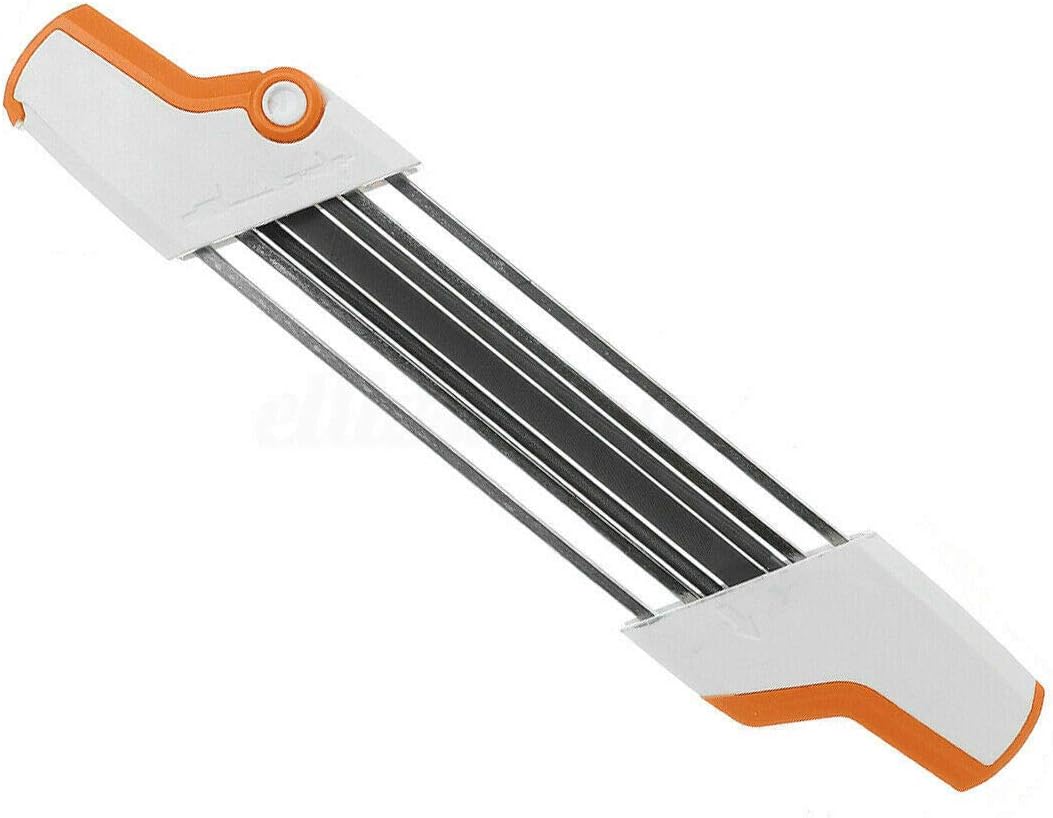 Ostrzałka do łańcucha pilarki 2 w 1, metalowa, łatwa w użyciu, 3/8" P 4,0 mm, zamiennik do łańcucha, biała