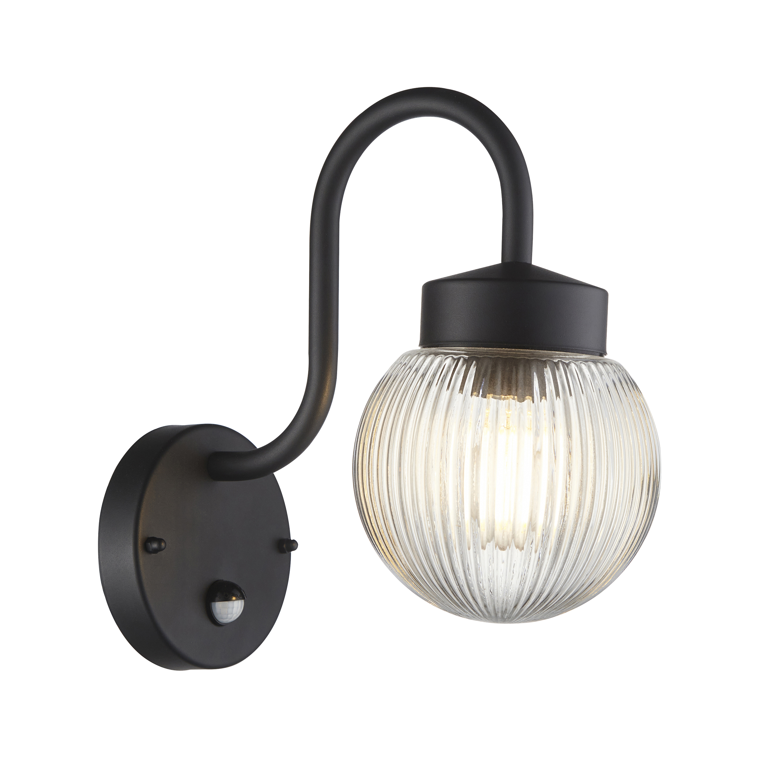 Kinkiet zewnętrzny LED ELDON 10W 4000K 900lm aluminium czarno-przezroczysty wym:29,2x15x28,8cm IP44 Endon
