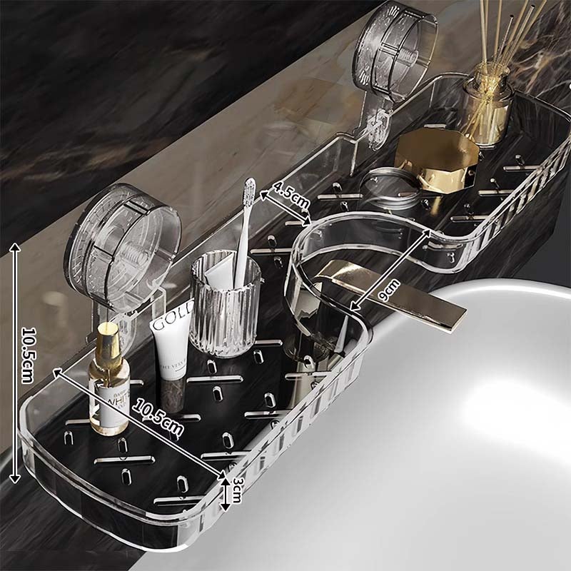 Set Da 5 Organizer Da Parete Per Doccia E Bagno, Nero, Con Portasapone E Portaspazzolini, Adesivi Senza Fori, Antiruggine
