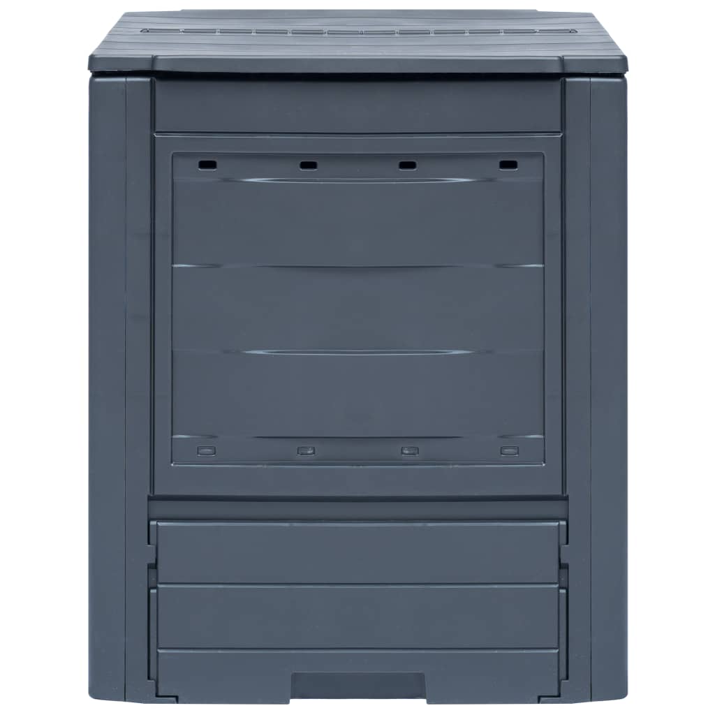 Compostador de jardín de 260 L gris, 60 × 60 × 73 cm - 2