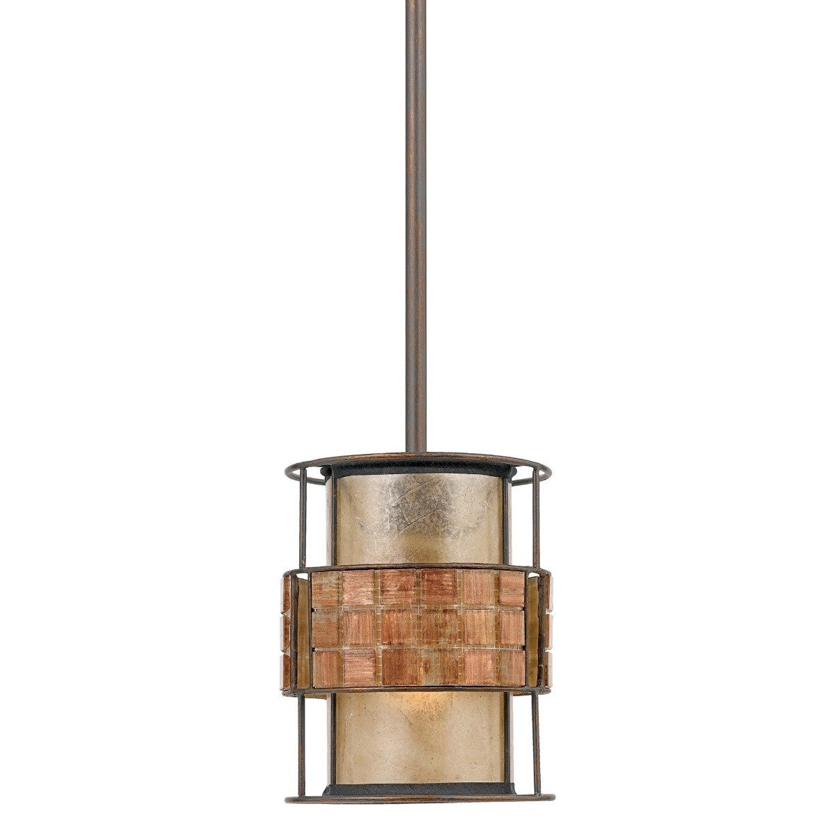 Lampa wisząca Laguna renesansowa miedź 1xE27x60W wym: 115,6 x 15,2 x 15,2 cm metal Quoizel