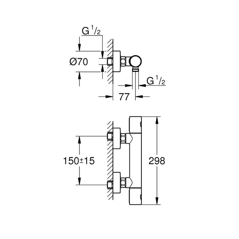 Mitigeur douche thermostatique GROHE Quickfix Precision Get - 5