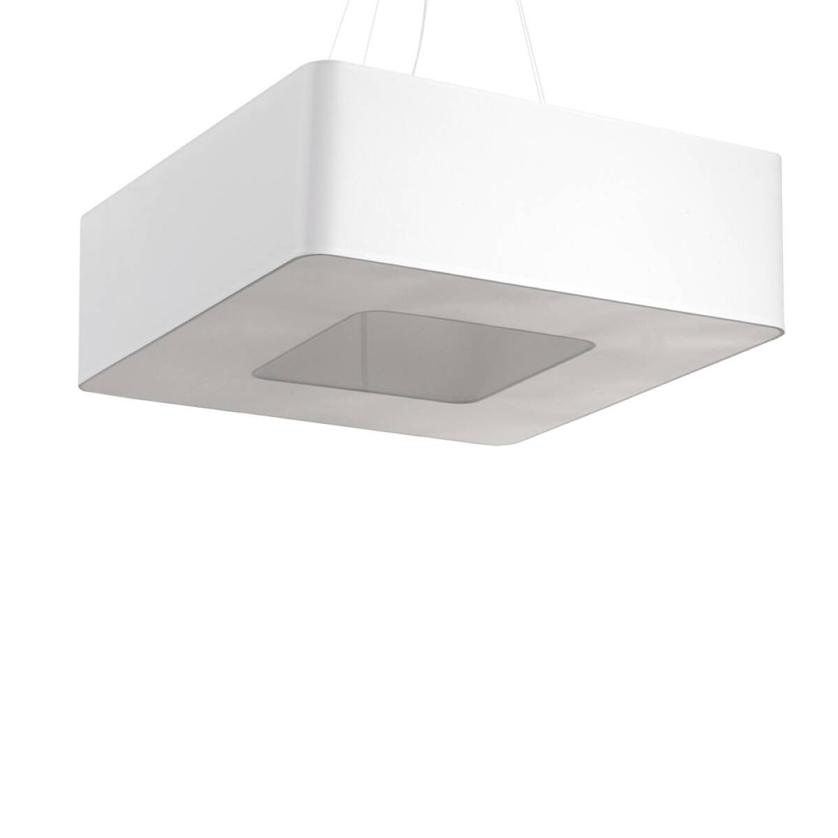 Lampa wisząca Urano biała 8xE27x15W wym: 112 x 60 x 60 cm tkanina Sollux Lighting