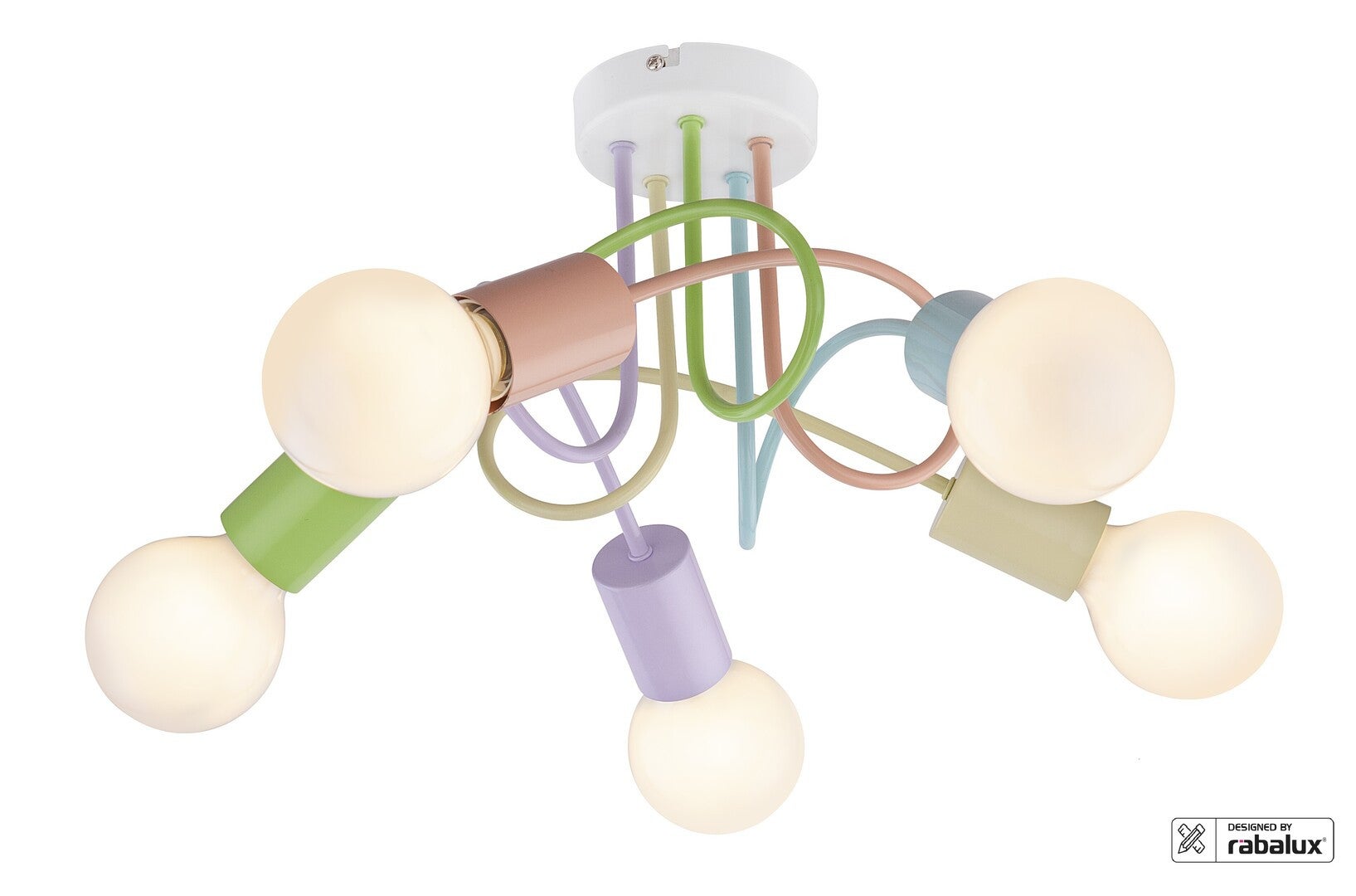 Lampa sufitowa Linett multikolor 5xE27x40W metal wym:20,5x35,5x35,5cm IP20 Rabalux