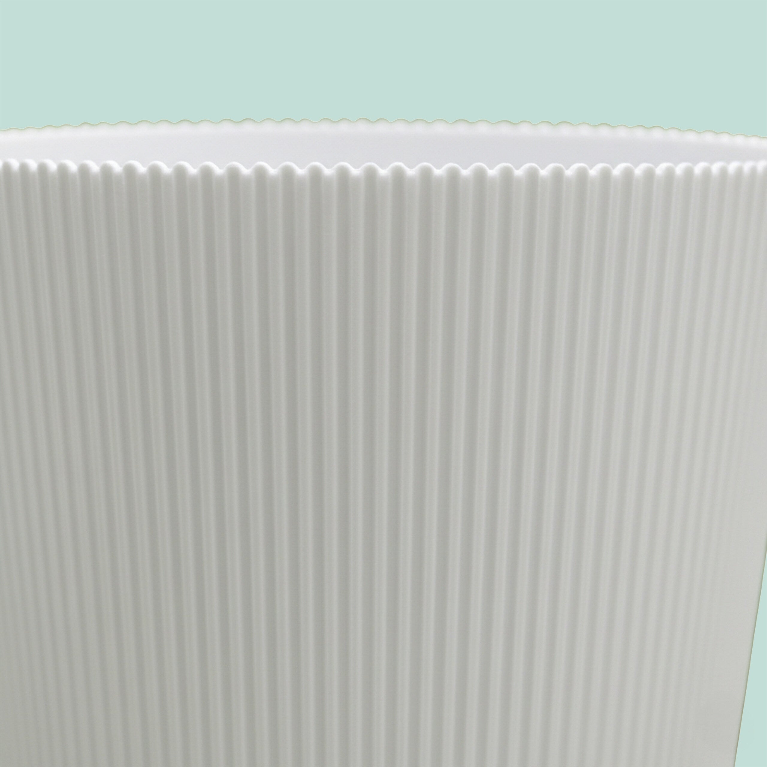Lot de 2 pots à plantes cannelés avec soucoupes, H x Ø: 20 x 20 cm, pour herbes aromatiques, plastique, blanc, relaxdays - 7