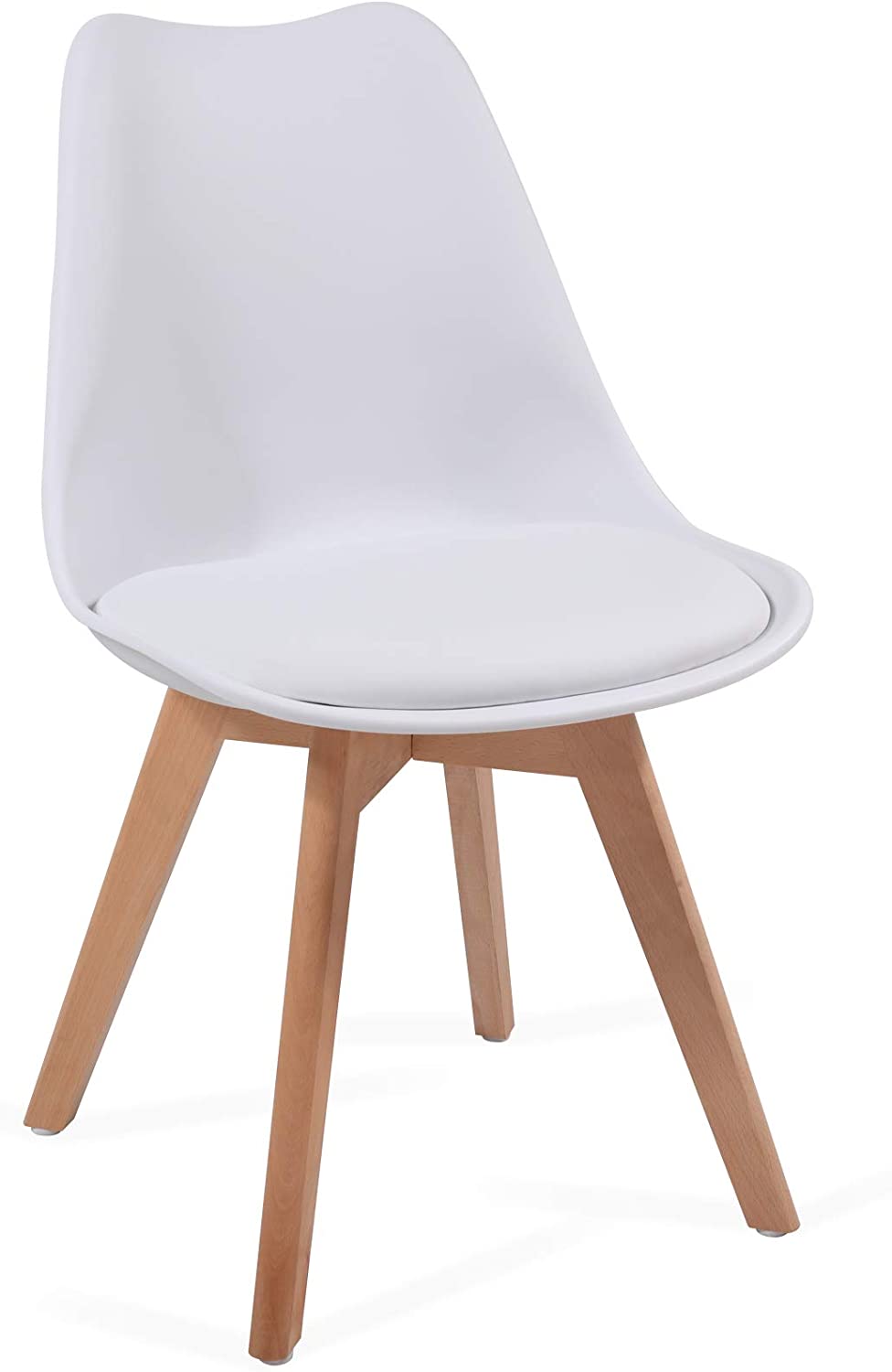 Lot De 6 Chaises Scandinaves GroBKau – Chaise Salle à Manger Bois Hêtre Blanc, Design Ergonomique