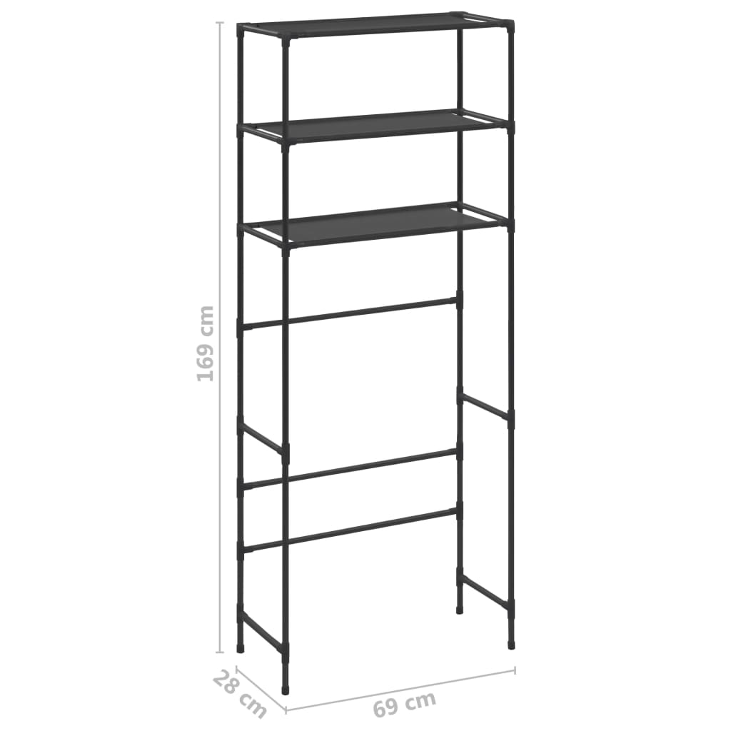 Maison Exclusive - Support de rangement au-dessus lave-linge 3 niveaux 69x28x169cm - 8