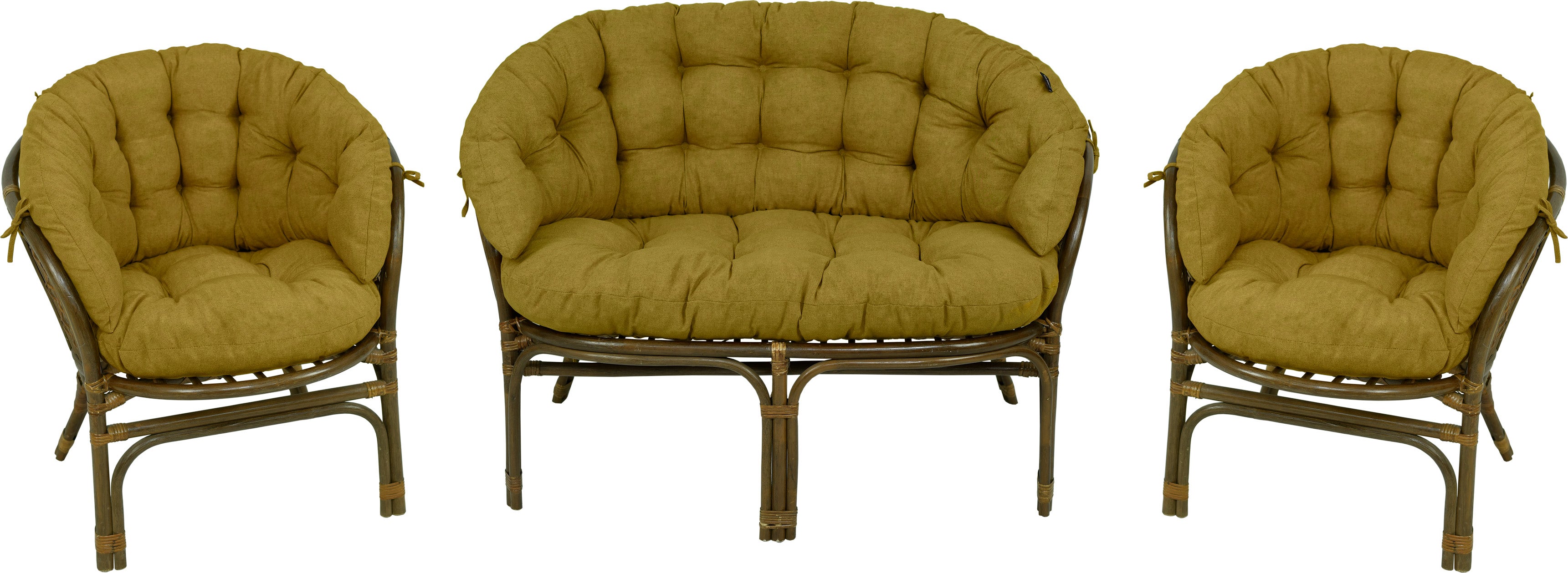 Poduszka na meble rattanowe wiklinowe AMPO komplet miodowy 1 szt.